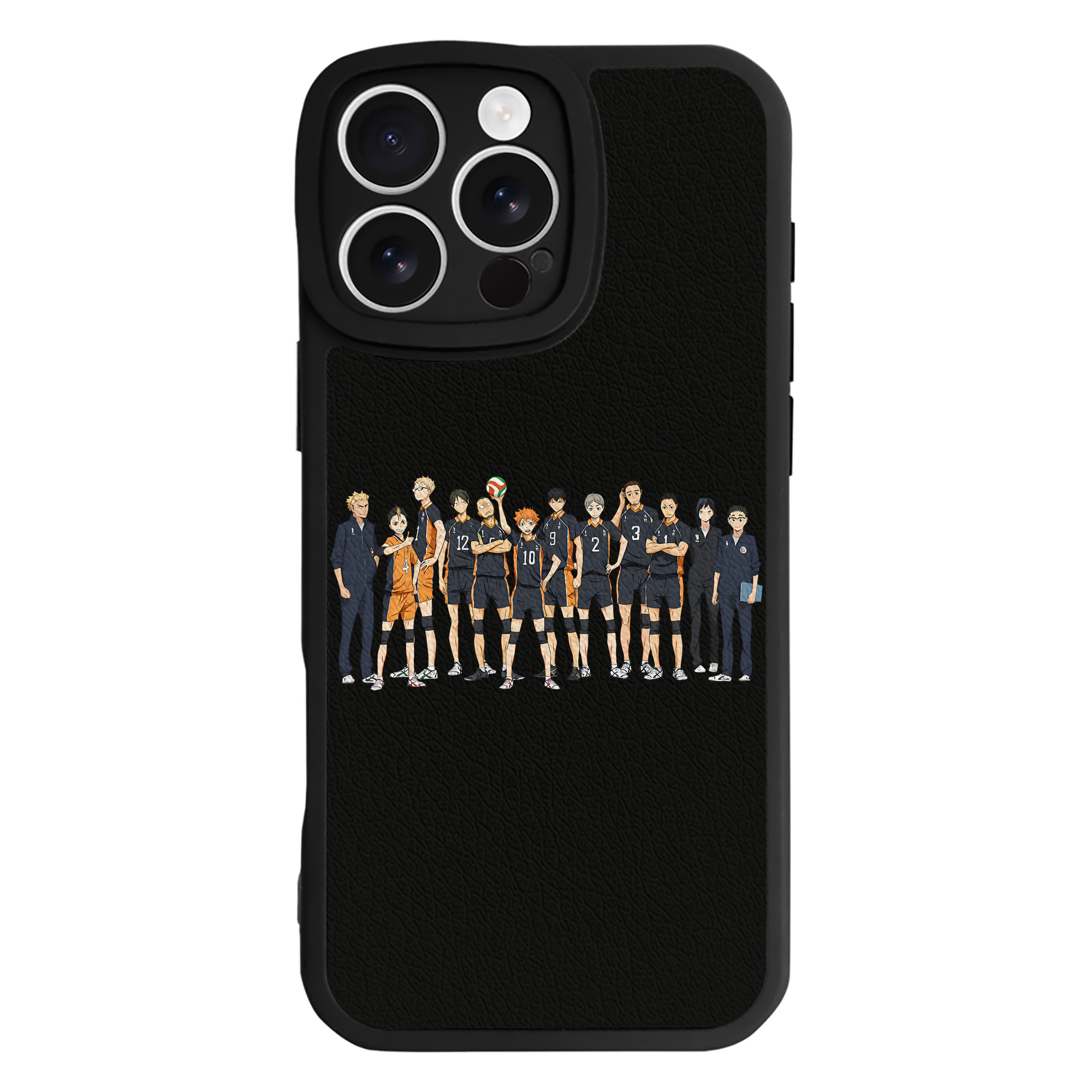 （画像用） ハイキュー!! Haikyu!! 【iPhone 16シリーズ対応】シリコンスマホケース（レザー調） 材質：シリコン